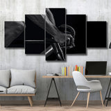 Black And White Cycling Canvas Print 5 Piece Canvas Prints Wall Art Decor, Multi Panels, Mixed Canvas