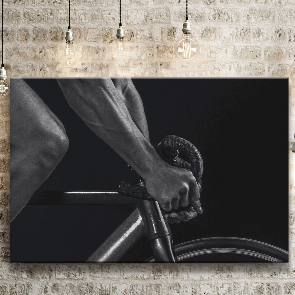 Black And White Cycling Canvas Print Canvas Prints Wall Art Decor - Painting Canvas,Home Decor, Ready to Hang