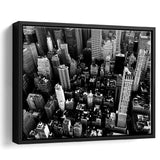 Black And White New York Framed Canvas Prints Wall Art Decor, Framed Picture, Floating Frame