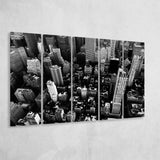 Black And White New York 5 Piece B Canvas Prints Wall Art, Multi Panels,Large Canvas