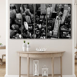 Black And White New York 5 Piece B Canvas Prints Wall Art, Multi Panels,Large Canvas