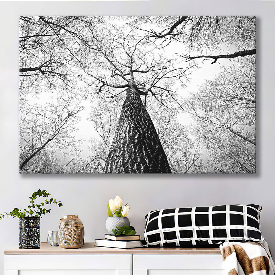 Black And White  Trees Art Canvas Prints Wall Art Decor - Painting Canvas,Home Decor, Ready to Hang