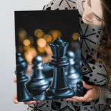Black Chess Piece Art Canvas Prints Wall Art, Home Living Room Decor, Large Canvas
