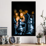 Black Chess Piece Art Framed Art Prints Wall Decor, Framed Picture, Large Picture