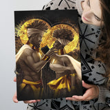 Black Couple King And Queen V5 Canvas Prints Wall Art - Painting Canvas, Wall Decor, Home Decor