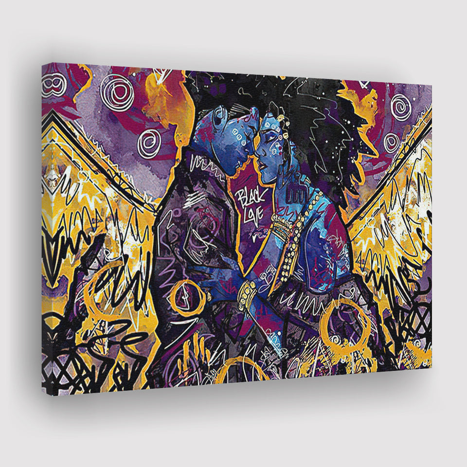Black Couple Canvas Prints Wall Art - Painting Canvas,Wall Decor, Painting Prints,For Sale
