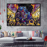 Black Couple Framed Canvas Prints Wall Art - Painting Canvas,Floating Frame, Painting Prints,For Sale