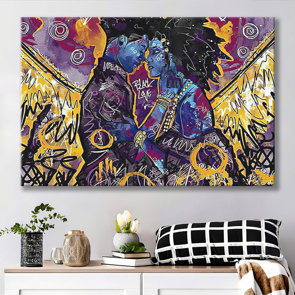 Black Couple Canvas Prints Wall Art - Painting Canvas,Wall Decor, Painting Prints,For Sale