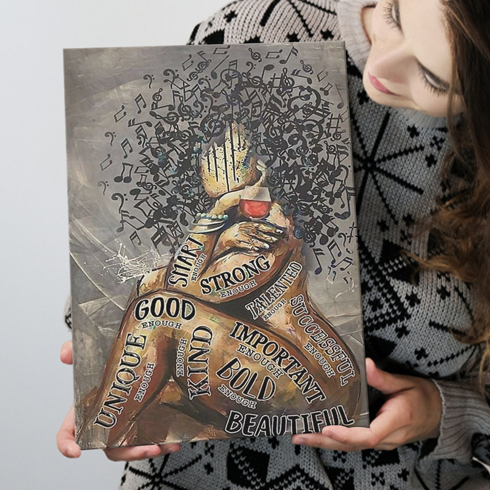 3D Art Black Girl Canvas Prints Wall Art - Painting Canvas, Painting P –  UnixCanvas