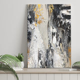Black Gold White Large Abstract Canvas Prints Wall Art - Painting Canvas, Wall Decor, Home Decor