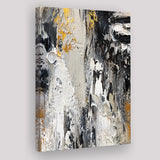 Black Gold White Large Abstract Canvas Prints Wall Art - Painting Canvas, Wall Decor, Home Decor