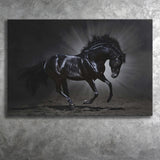 Black Horse Art Canvas Prints Wall Art Decor - Paiting Canvas, Art Prints, Wall Decor, For Sale