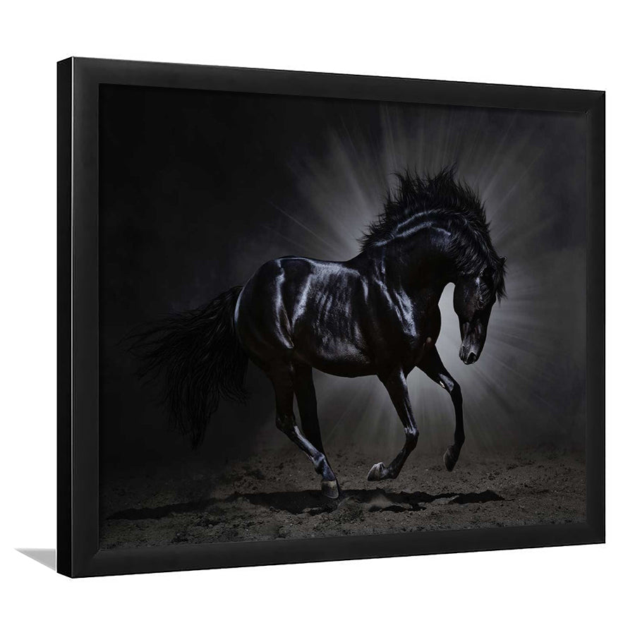 Black Horse Art Framed Art Prints Wall Decor - Painting Prints, Framed Picture, Home Decor