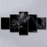 Black Horse Photo 5 Piece Canvas Prints Wall Art Decor, Multi Panels, Mixed Canvas