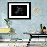 Black Horse Portrait-Canvas art,Art print,Frame art