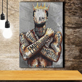 African American Man Poster Black Men I Am Empowered King Painting Canvas Prints Wall Art - Painting Canvas,Wall Decor, Painting Prints
