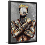 African American Man Poster Black Men I Am Empowered King Painting Framed Art Prints Wall Decor - Painting Prints,Wall Art,Framed Picture