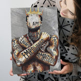 African American Man Poster Black Men I Am Empowered King Painting Canvas Prints Wall Art - Painting Canvas,Wall Decor, Painting Prints