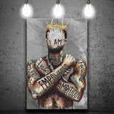 African American Man Poster Black Men I Am Empowered King Painting Canvas Prints Wall Art - Painting Canvas,Wall Decor, Painting Prints