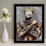African American Man Poster Black Men I Am Empowered King Painting Framed Art Prints Wall Decor - Painting Prints,Wall Art,Framed Picture