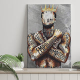 African American Man Poster Black Men I Am Empowered King Painting Canvas Prints Wall Art - Painting Canvas,Wall Decor, Painting Prints