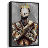 African American Man Poster Black Men I Am Empowered King Painting Framed Canvas Prints Wall Art Decor - Painting Canvas,Painting Prints