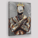 African American Man Poster Black Men I Am Empowered King Painting Canvas Prints Wall Art - Painting Canvas,Wall Decor, Painting Prints