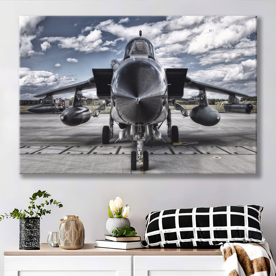Black Military Airplane Wall Art Canvas Prints Wall Art Decor - Painting Canvas, Art Prints, Ready to Hang