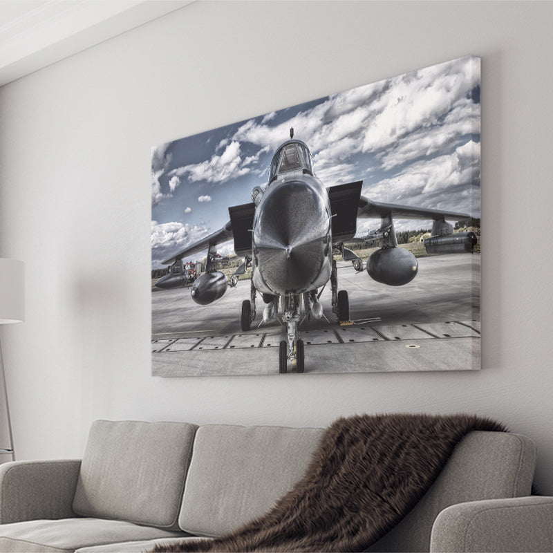 Black Military Airplane Wall Art Canvas Prints Wall Art Decor - Painting Canvas, Art Prints, Ready to Hang