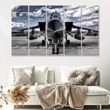 Black Military Airplane Wall Art 5 Piece B Canvas Prints Wall Art Decor - Painting Canvas, Multi Panels