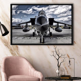 Black Military Airplane Wall Art Framed Canvas Prints Wall Art Decor - Painting Canvas, Black Framed Picture