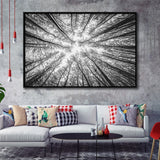 Black Tree Branches Framed Canvas Prints Wall Art Decor, Framed Picture, Floating Frame