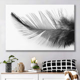 Black White Feather Canvas Prints Wall Art Decor - Painting Canvas,Home Decor, Ready to Hang