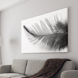 Black White Feather Canvas Prints Wall Art Decor - Painting Canvas,Home Decor, Ready to Hang