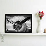 Black White Propeller Canvas Wall Art - Framed Art, Prints For Sale, Painting For Sale, Framed Canvas, Painting Canvas