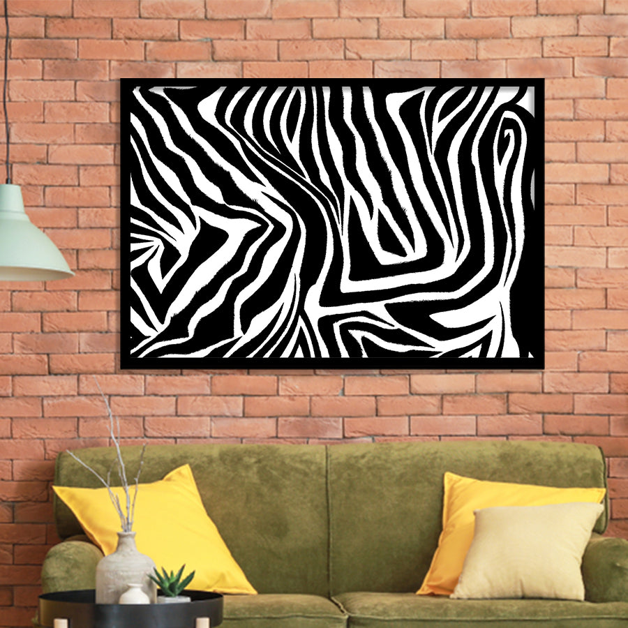 Black White Zebra Framed Art Prints Wall Art Decor, Framed Picture, Home Decor