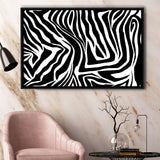 Black White Zebra Framed Canvas Prints Wall Art Decor, Framed Picture, Floating Frame