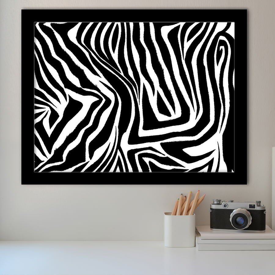 Black White Zebra Framed Art Prints Wall Art Decor, Framed Picture, Home Decor