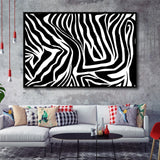 Black White Zebra Framed Canvas Prints Wall Art Decor, Framed Picture, Floating Frame