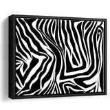 Black White Zebra Framed Canvas Prints Wall Art Decor, Framed Picture, Floating Frame