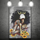 Black Women African American Black Queen Women Canvas Prints Wall Art - Painting Canvas, Home Wall Decor, Painting Prints, For Sale