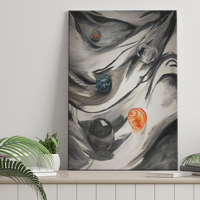 Black Gray Abstract Canvas Prints Wall Art - Painting Canvas, Home Wall Decor, For Sale, Painting Prints