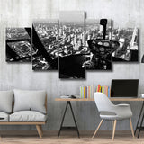 Black & White Helicopter Cockpit, Aviation Print Multi Panels,Canvas Prints Wall Art Home Decor