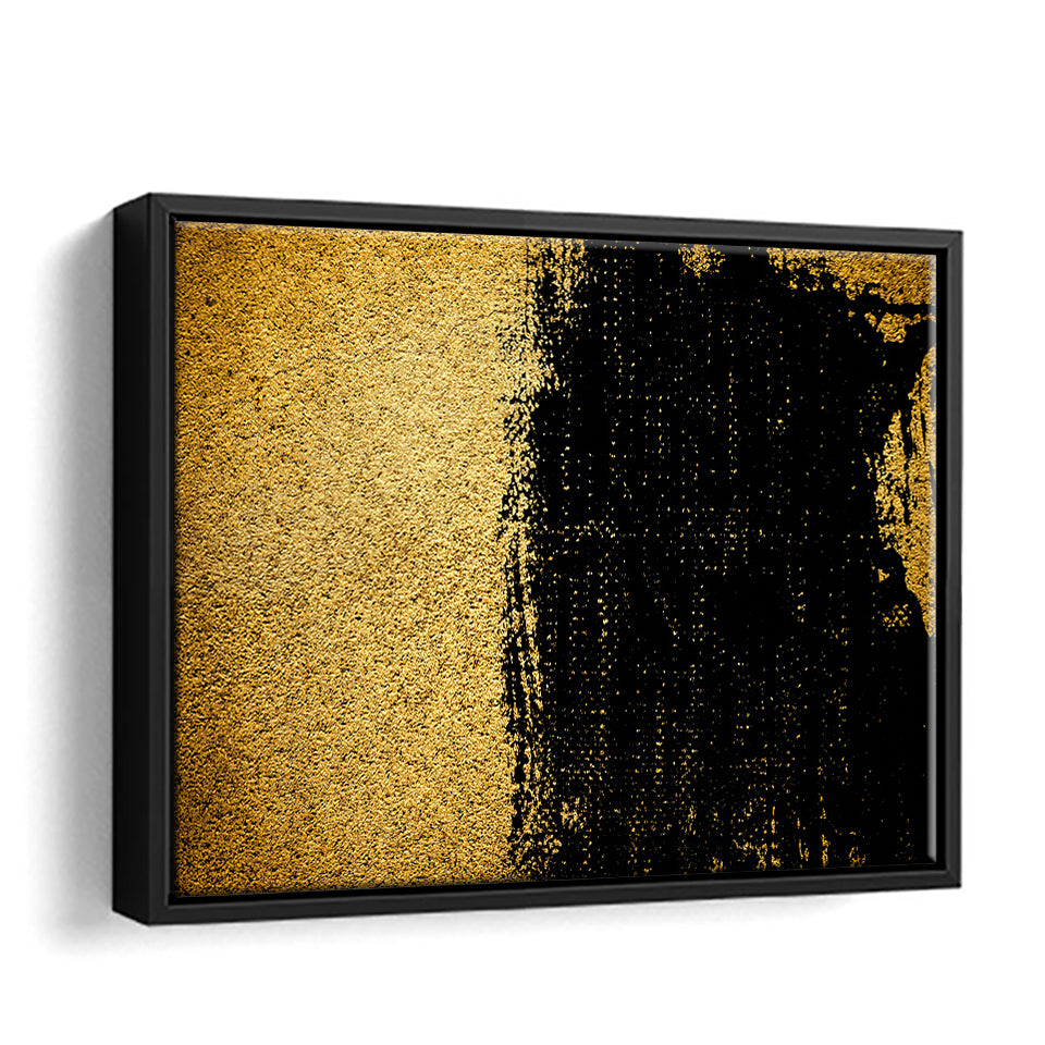 Black and Gold Modern Abstract Framed Canvas Prints Wall Art - Canvas Painting, Framed Art, Prints for Sale, Wall Decor, Home Decor