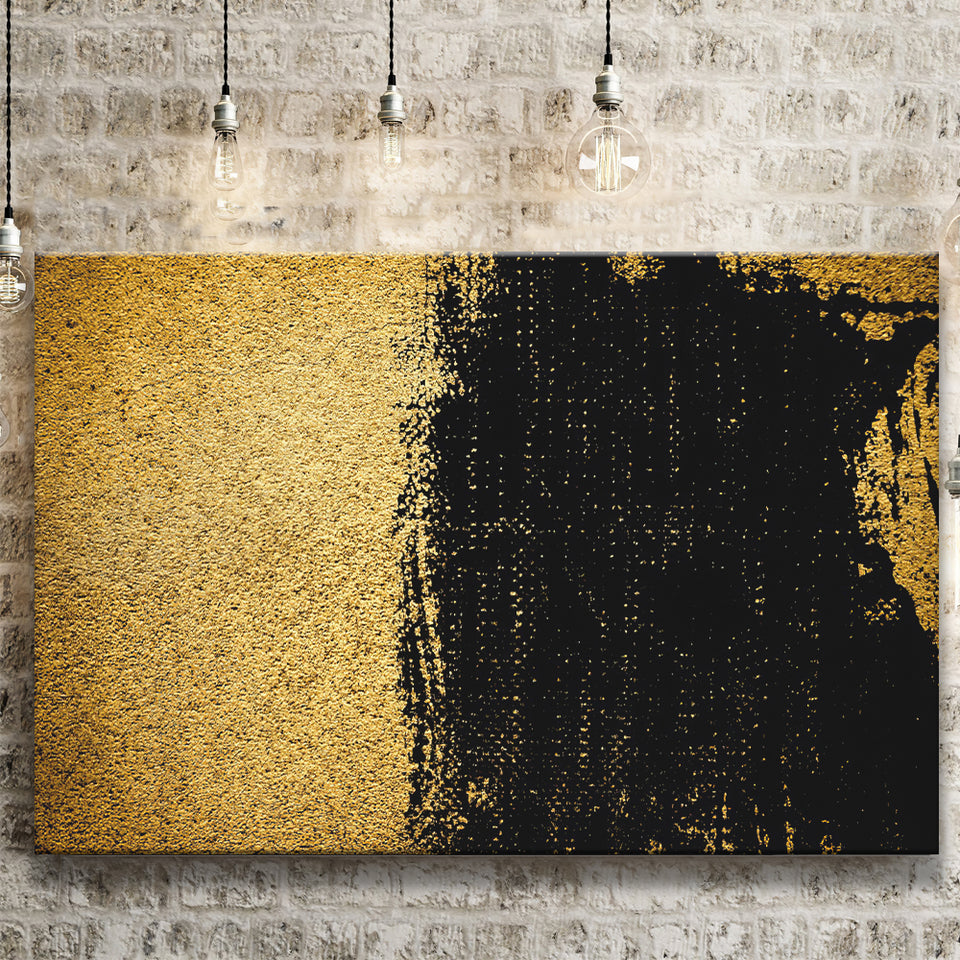 Black and Gold Modern Abstract Canvas Prints Wall Art - Canvas Painting, Painting Art, Prints for Sale, Wall Decor, Home Decor