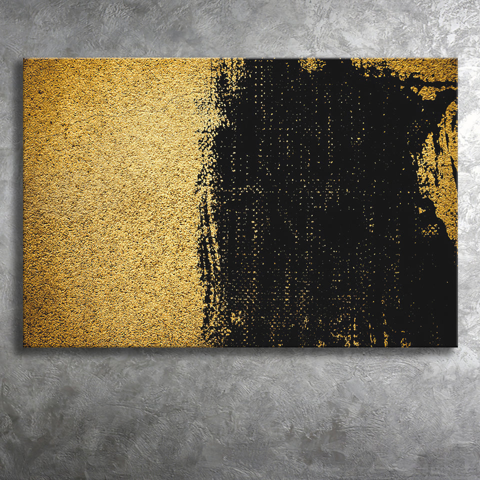 Black and Gold Modern Abstract Canvas Prints Wall Art - Canvas Painting, Painting Art, Prints for Sale, Wall Decor, Home Decor