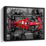 Black And Red Charles Leclerc F1 Framed Canvas Prints Wall Art - Painting Canvas,Framed Picture,Home Art Wall Decor