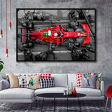 Black And Red Charles Leclerc F1 Framed Canvas Prints Wall Art - Painting Canvas,Framed Picture,Home Art Wall Decor