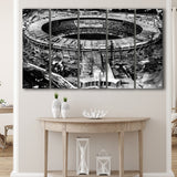 Black and White Maracana Stadium, Stadium Canvas, Sport Art, Gift for him, Multi Panels B, Canvas Prints Wall Art Decor