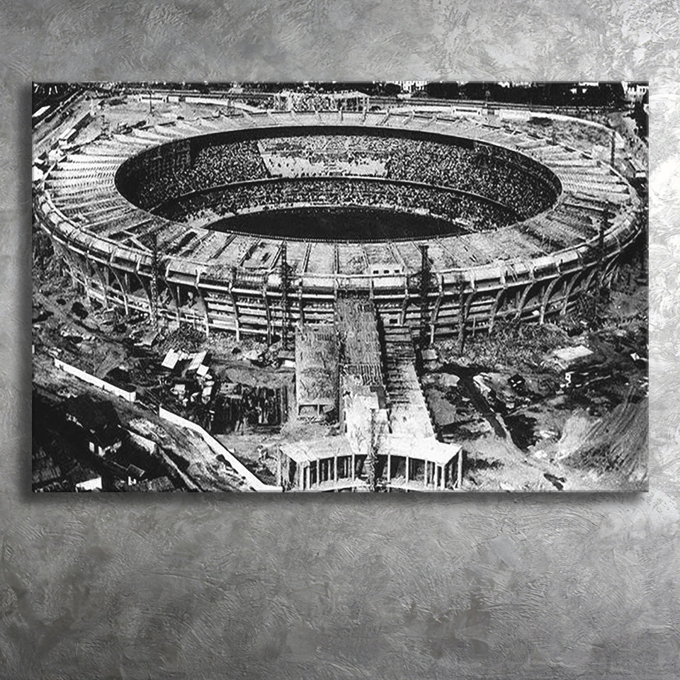 Black and White Maracana Stadium, Stadium Canvas, Sport Art, Gift for him, Fan Gift, Canvas Prints Wall Art Decor